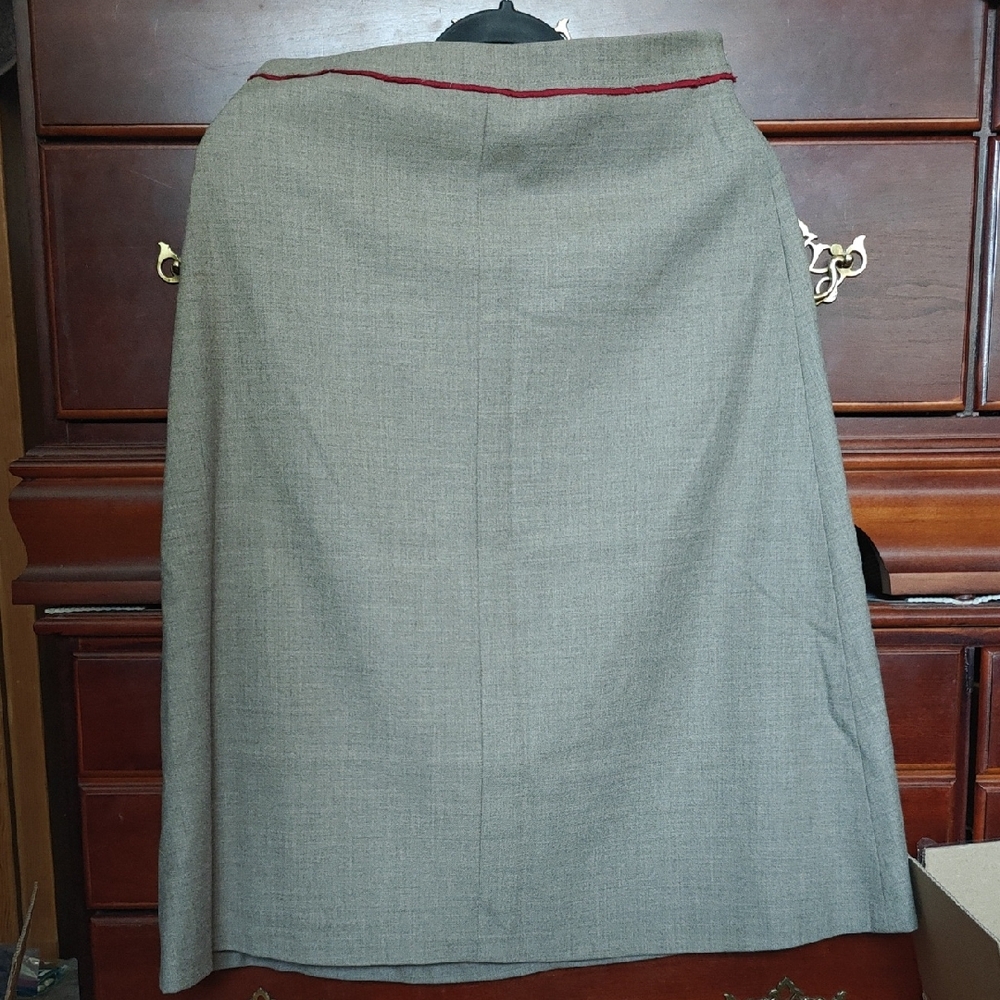 Elie Tahari Gray A-Line Skirt